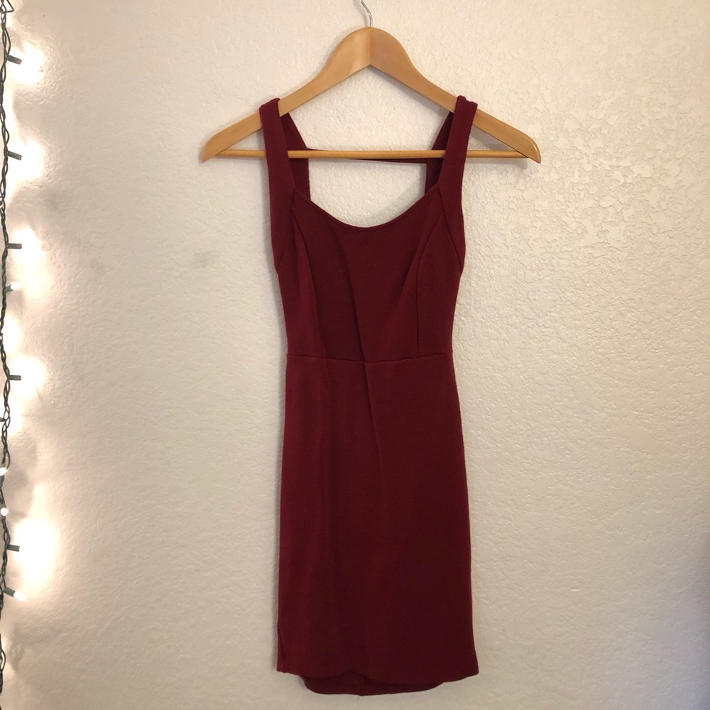 Maroon Bodycon dress